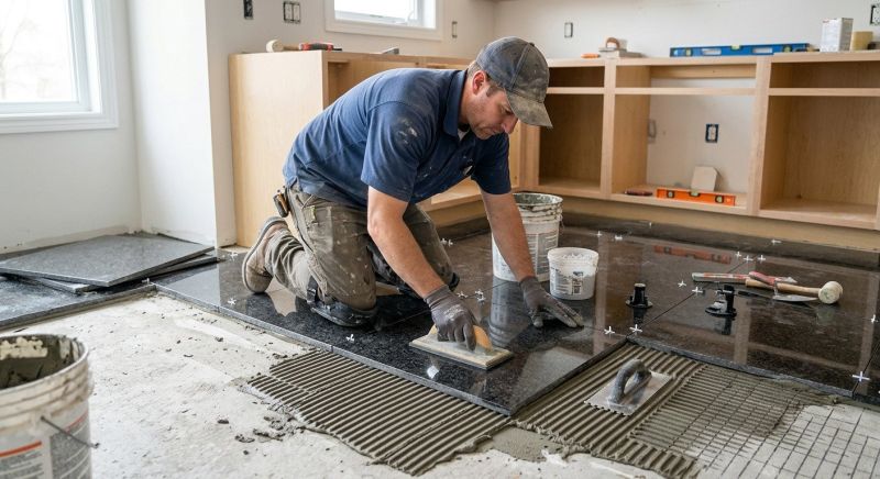 Granite Floor Installation in Kansas City, KS